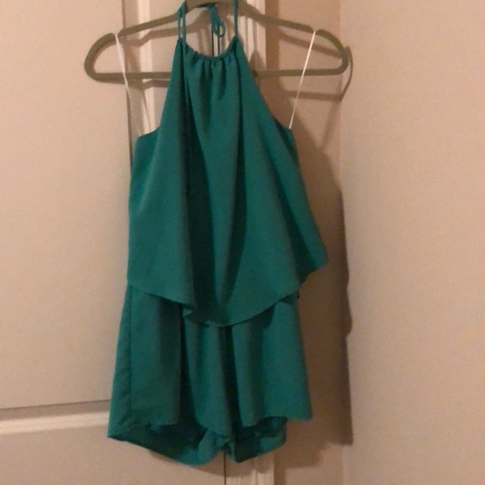 Emerald Green Romper Size Small